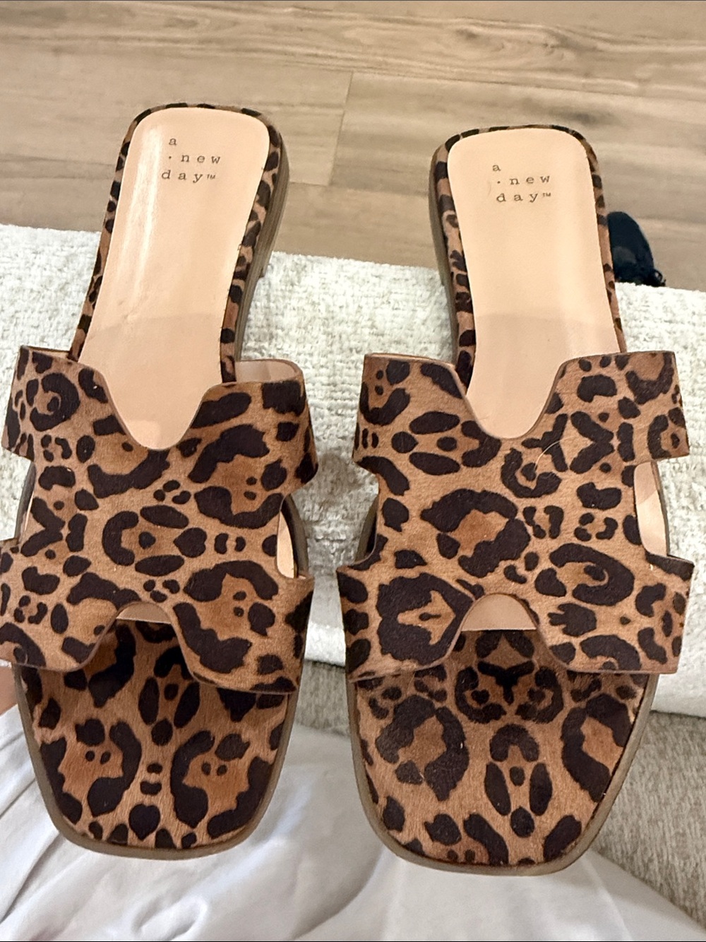 a new day Leopard Print Slide Mules - Brown & Black